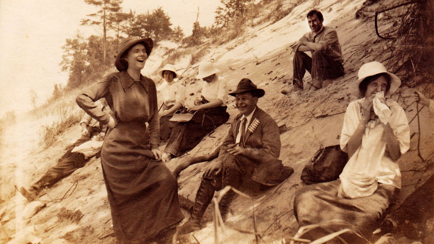 Henry Cowles at the Indiana Dunes in July 1914