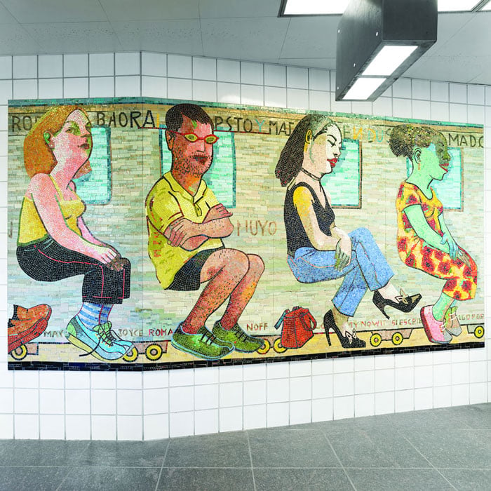 Commonplaces, Juan Carlos Macías, 2008, Irving Park Brown Line Station. Photo: Aron Gent / Courtesy of the Chicago Transit Authority
