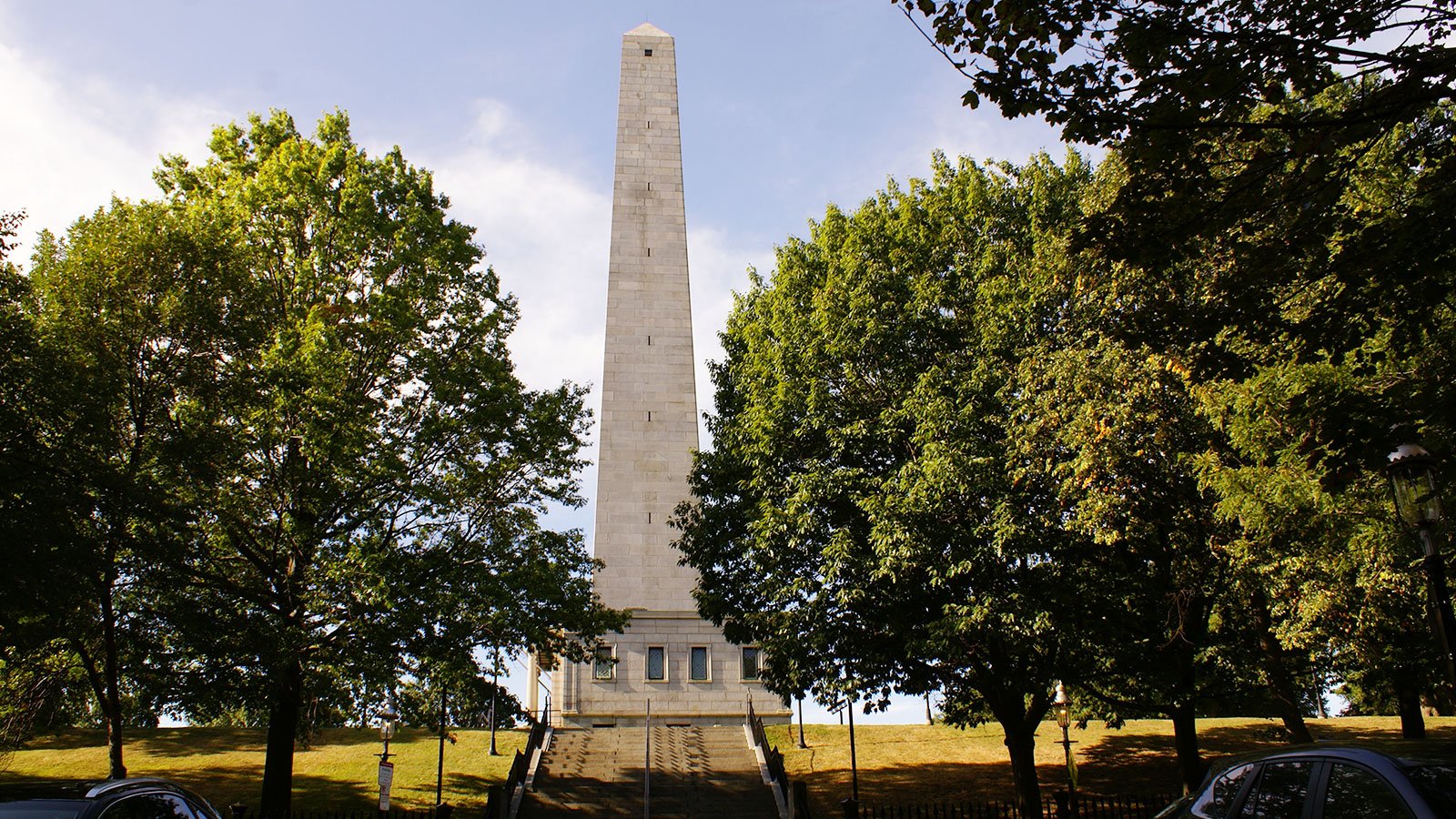 The Bunker Hill Monument in Charlestown, Boston, Massachusetts