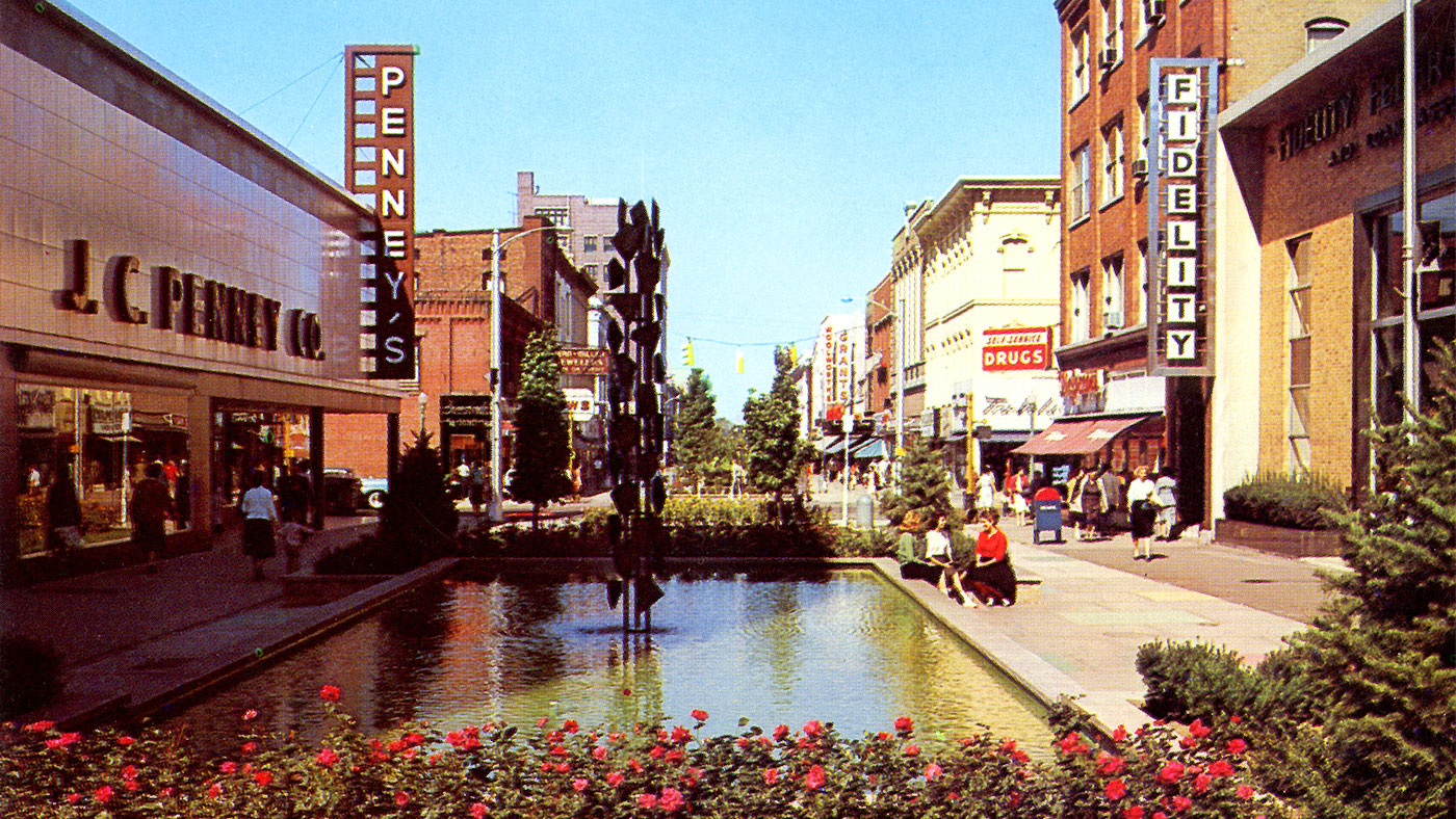 The Kalamazoo Mall in the 1960s
