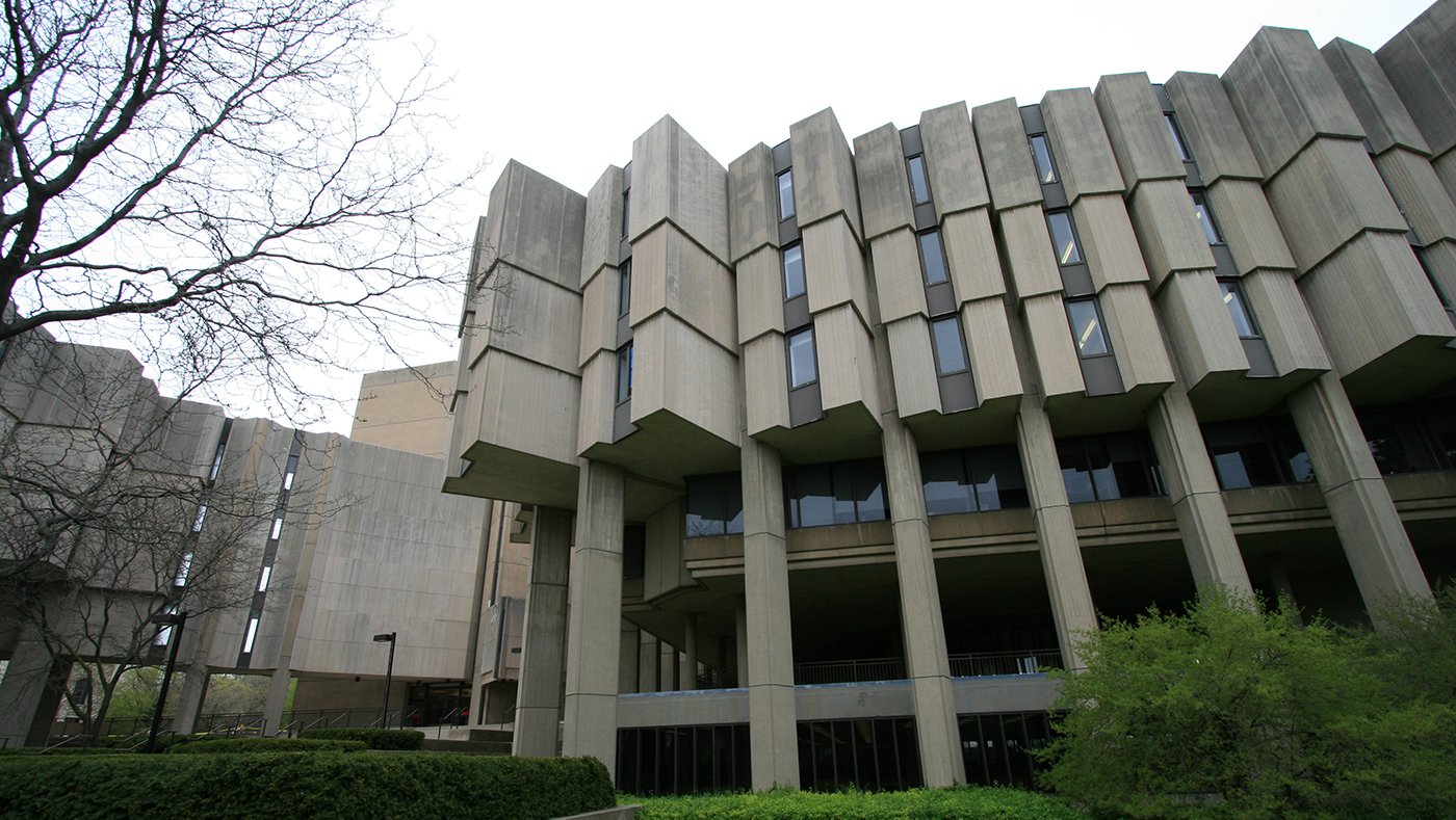 The Brutalist University Library at Northwestern University