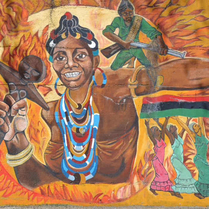 'Black Women Emerging' mural by Justine DeVan