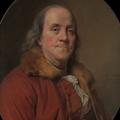Benjamin Franklin portrait by Joseph Siffred Duplessis, 1778. Photo: The Metropolitan Museum of Art, New York