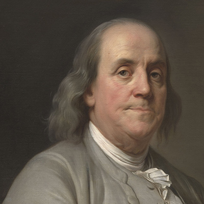 Benjamin Franklin portrait by Joseph Siffred Duplessis, c.1785 Photo: National Portrait Gallery, Smithsonian Institution