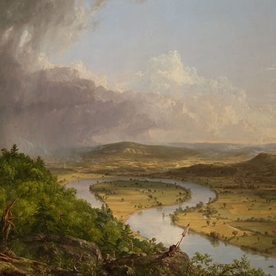 View from Mount Holyoke, Northampton, Massachusetts, after a Thunderstorm —The Oxbow. By Thomas Cole, 1836. Photo: The Metropolitan Museum of Art, New York