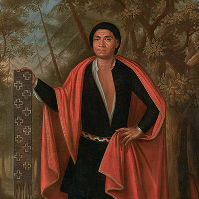 Tejonihokarawa, leader and diplomat from the Mohawk Nation of the Haudenosaunee (Iroquois Confederacy). Painting by John Verelst, 1710. Photo: Library and Archives Canada