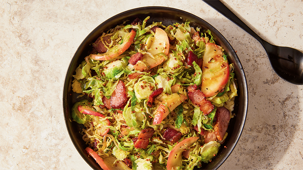 Brussel Sprouts with Apples and Bacon