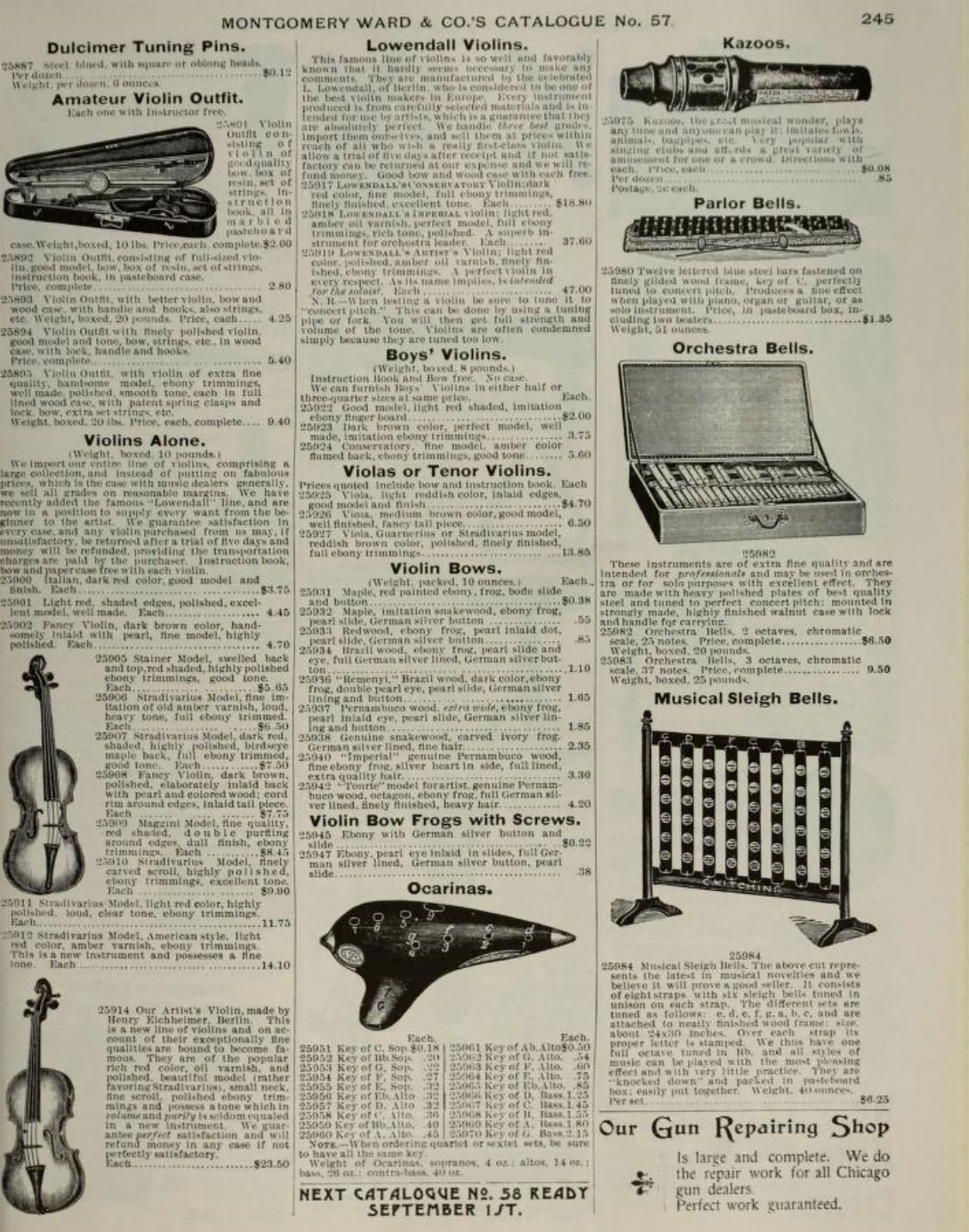 Musical instruments from 1895 