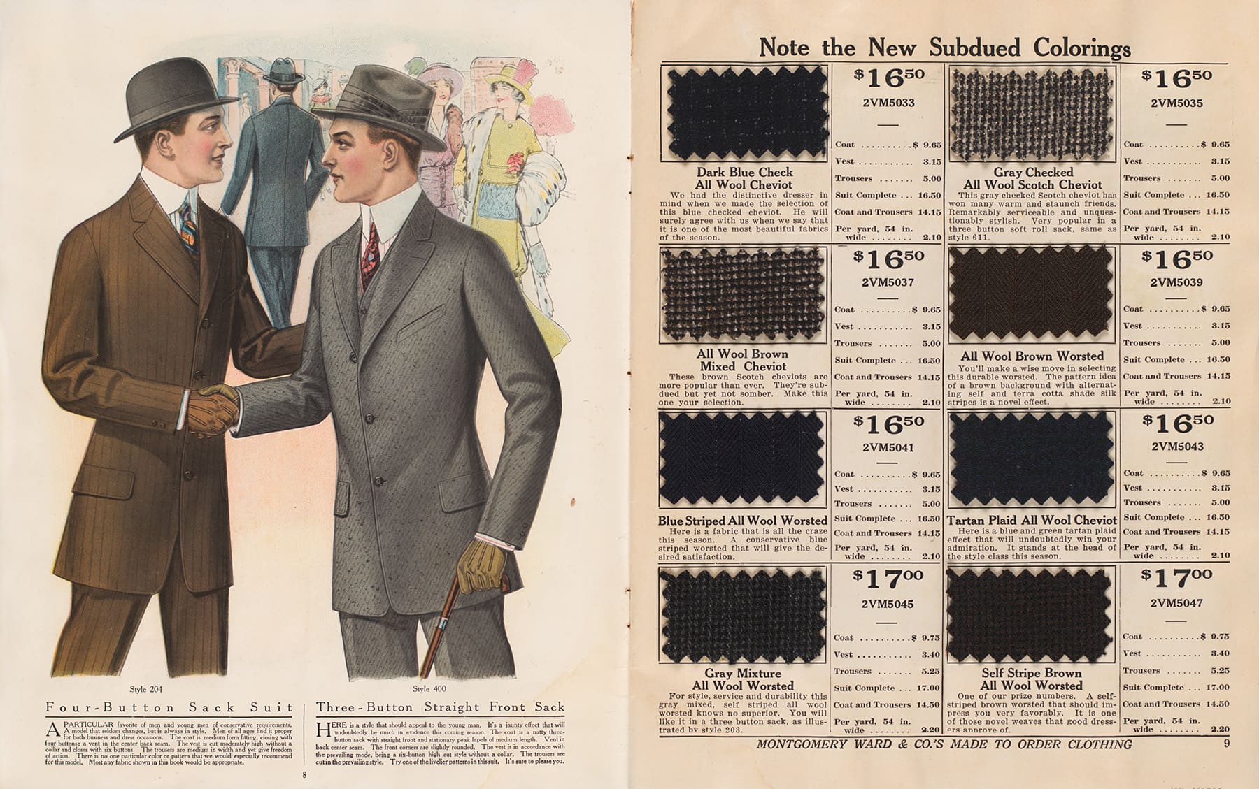 Men’s clothing from 1914 