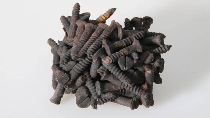 Metal screws that melted together in the Chicago Fire