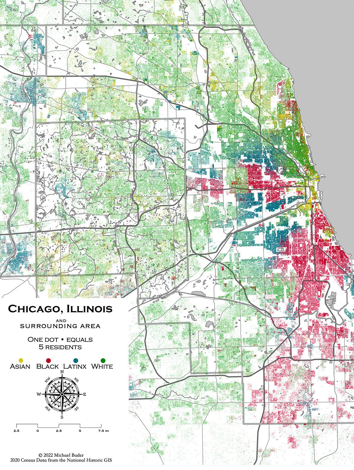 Chicago map of segregation