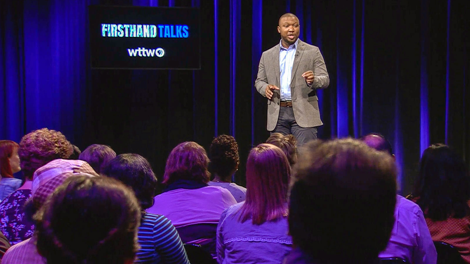Jermaine Harris on stage at FIRSTHAND TALKS