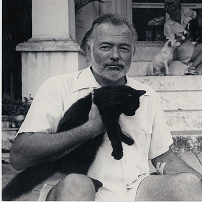 Ernest Hemingway at his home in Cuba, circa 1950s. Photo: Courtesy A.E. Hotchner