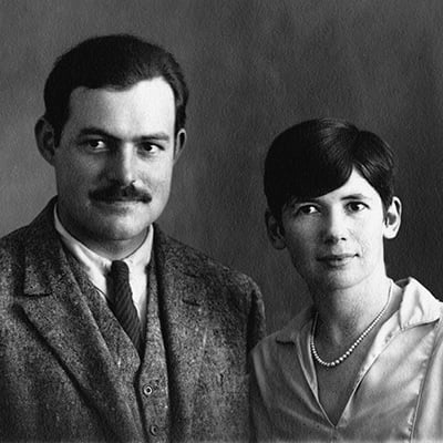 Ernest Hemingway with his second wife, Pauline Pfeiffer. Photo taken on their wedding day in Paris, France, May 10, 1927. Photo: Courtesy Ernest Hemingway Collection. John F. Kennedy Presidential Library and Museum, Boston