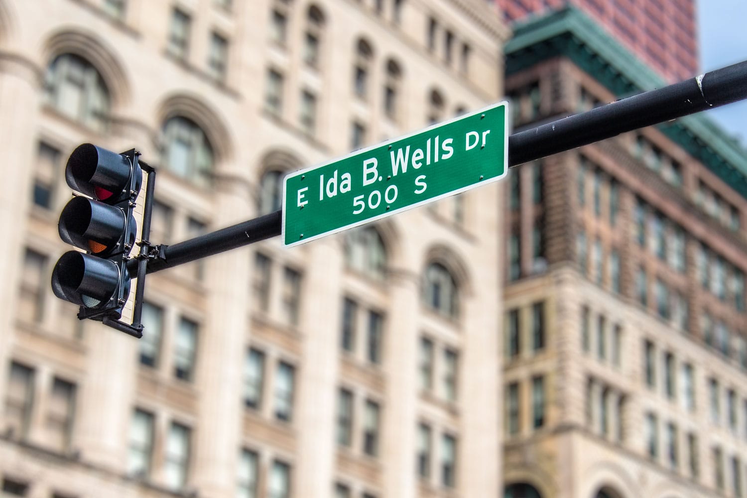 Ida B. Wells Drive street sign