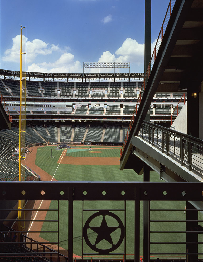 Texas Rangers Ballpark, interior detailing