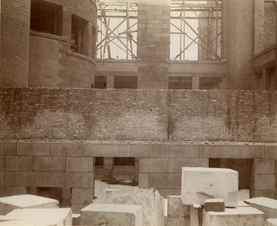 Limestone blocks for the Central Library, now the Cultural Center.