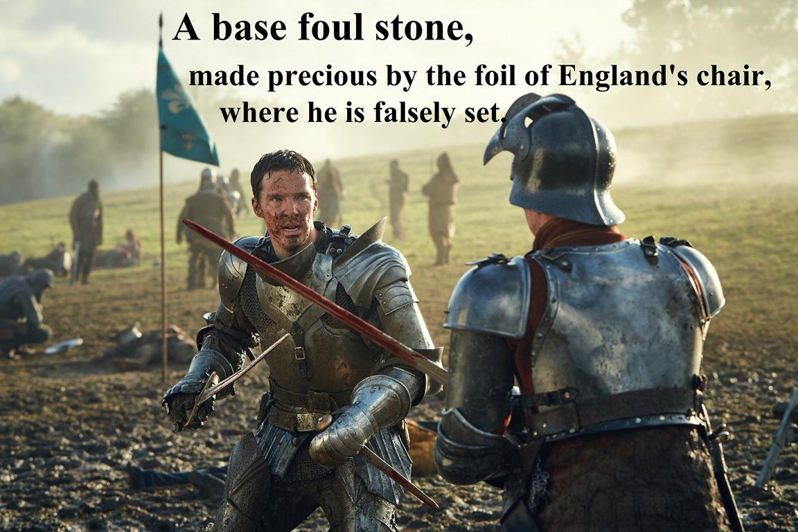 Richard III (Benedict Cumberbatch) fights Henry VII (Luke Treadaway).