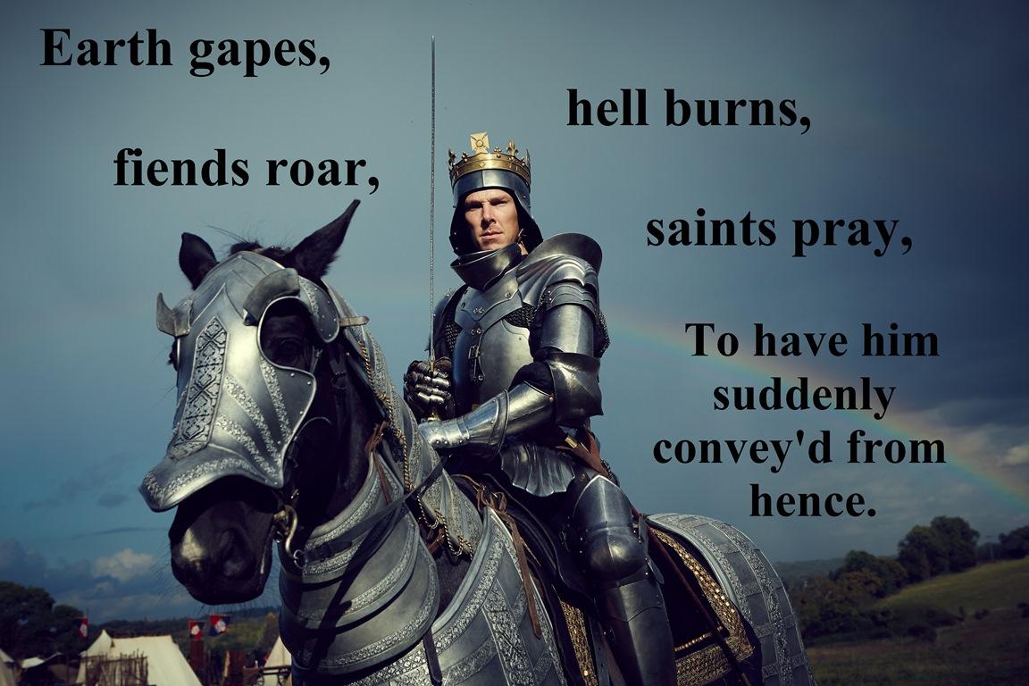 Richard III rides into battle.