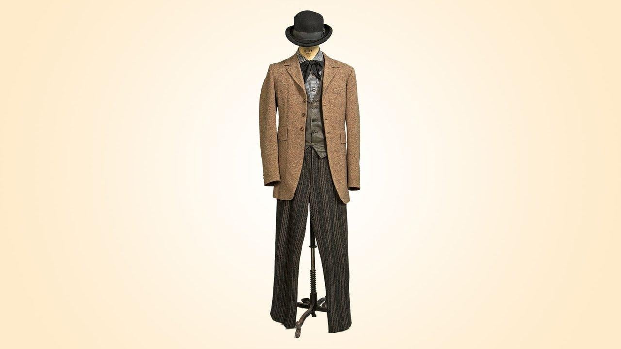 A wool and cotton outfit for Detective Allan Pinkerton (Brían F. O'Byrne). (PBS, Sketches courtesy Amy Andrews Harrell)