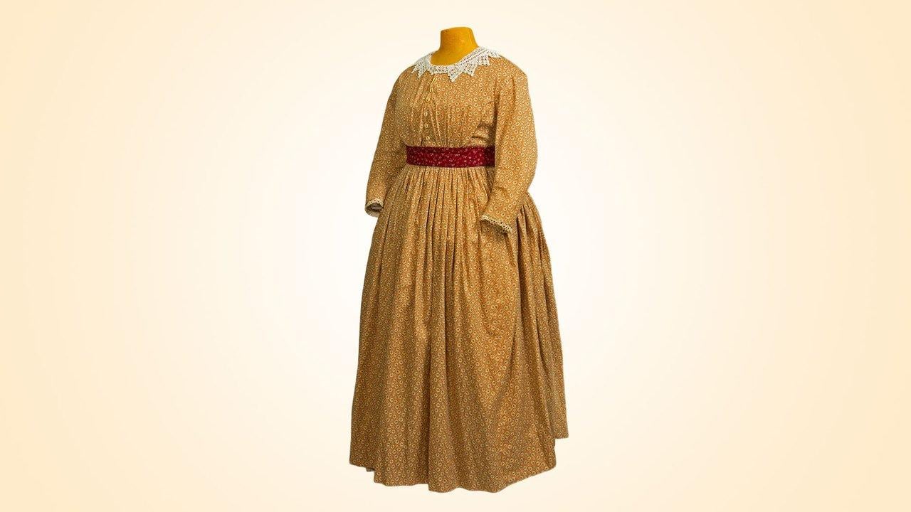 A cotton dress for Belinda Gibson (L. Scott Caldwell). (PBS, Sketches courtesy Amy Andrews Harrell)