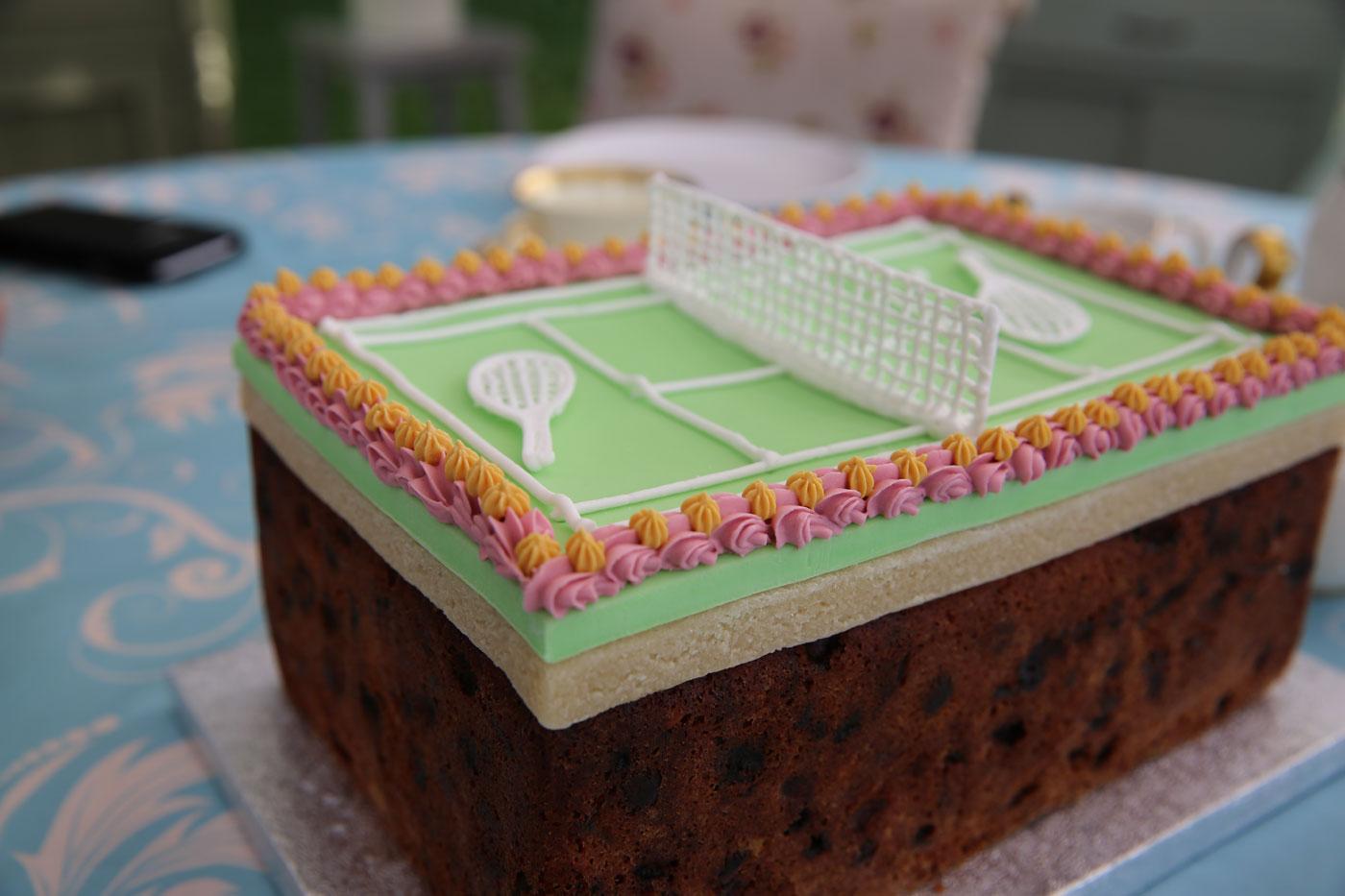 Tennis Fruit Cake from The Great British Baking Show. (Courtesy of Love Productions)