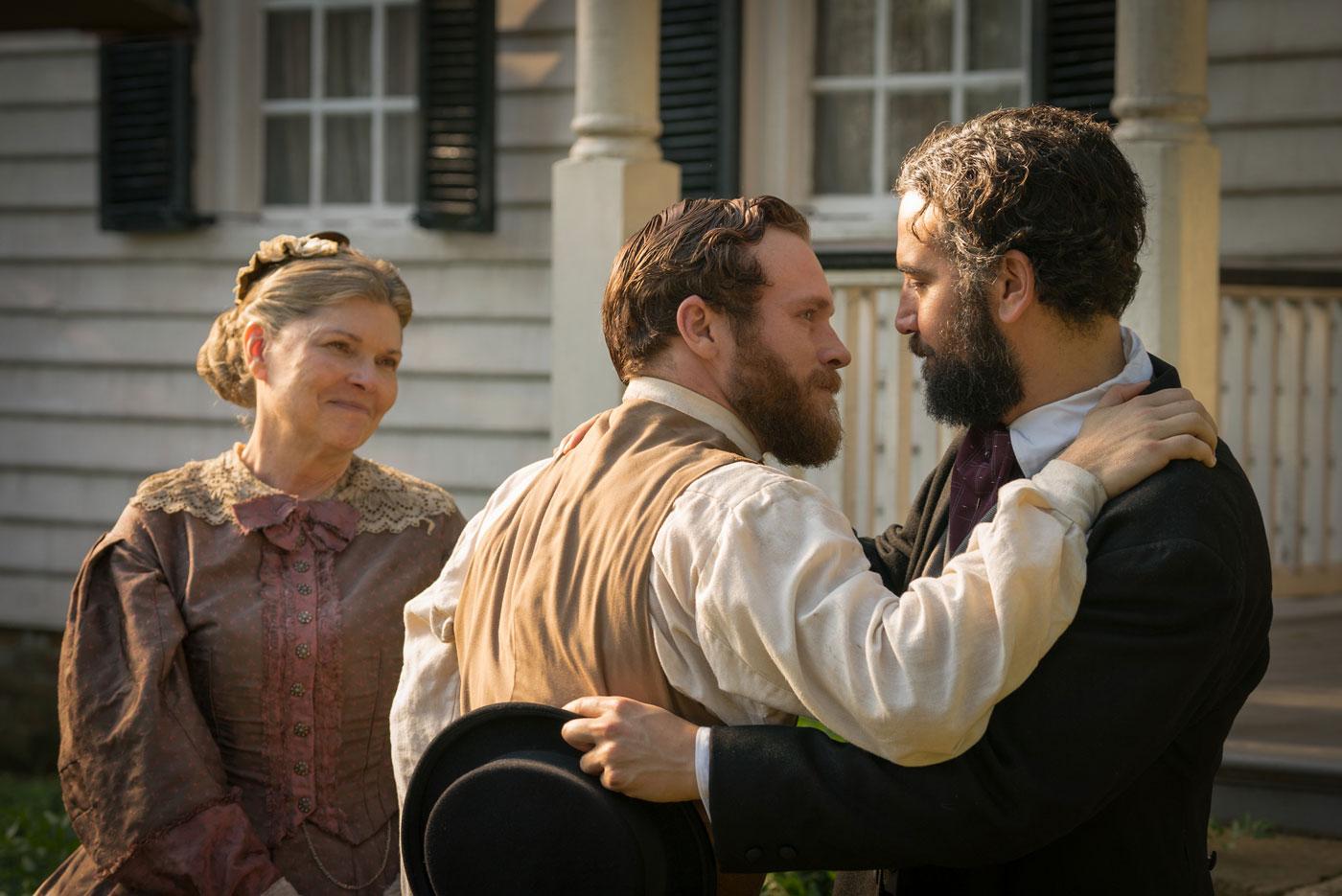Jed returns to his family's plantation but is soon disgusted by his mother's and brother's support of slavery. (Courtesy of PBS/Erik Heinila)