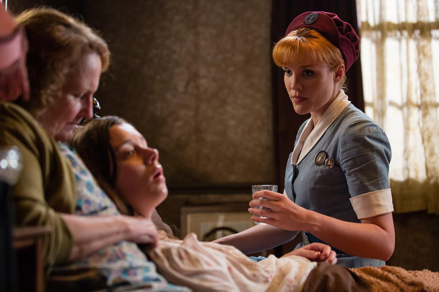 Patsy attends a home birth in Call the Midwife. Photo: Red Productions Ltd 2015