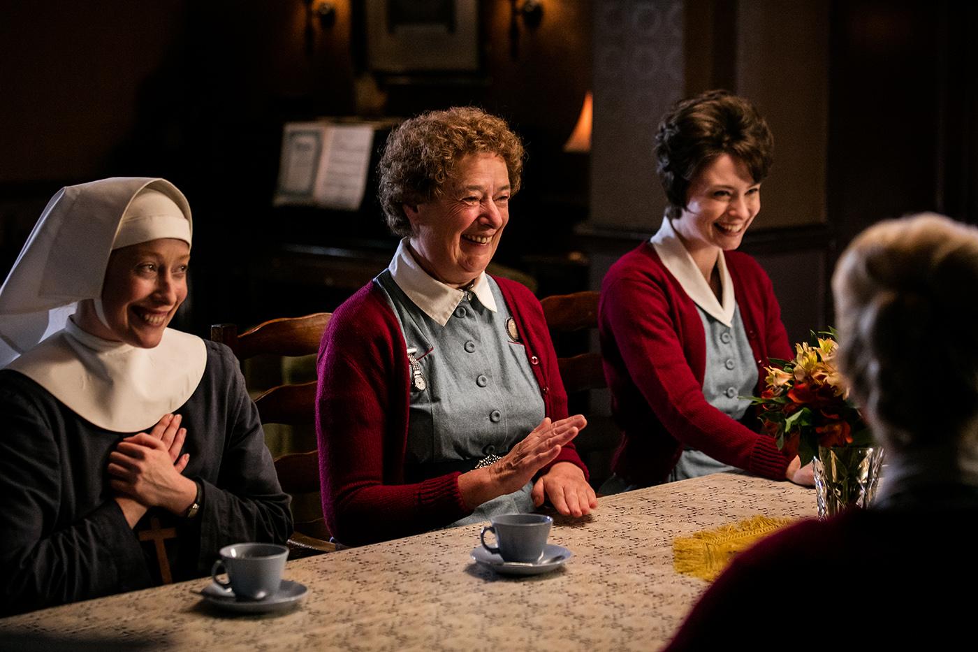 Sister Winifred, Nurse Crane, and Valerie Dyer in 'Call the Midwife.' Photo: Neal Street Productions 2016