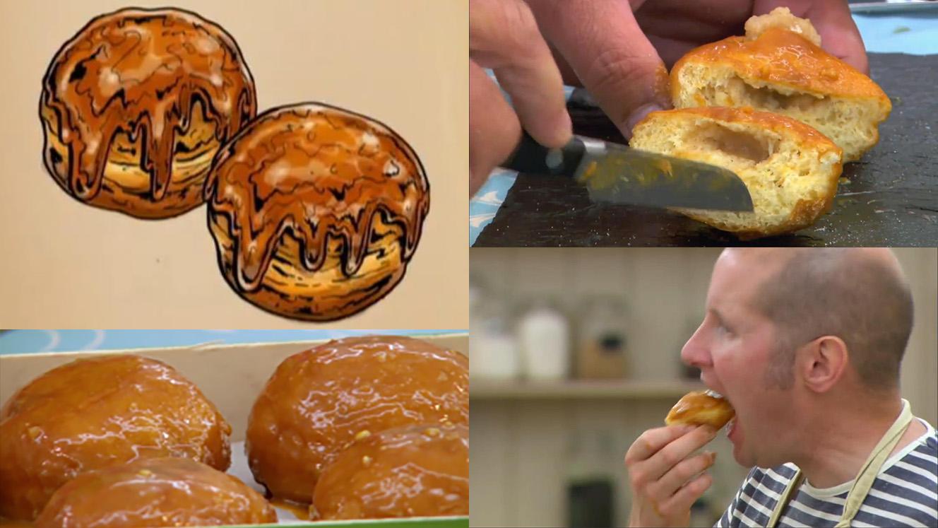 Toffee Apple Doughnuts on The Great British Baking Show.