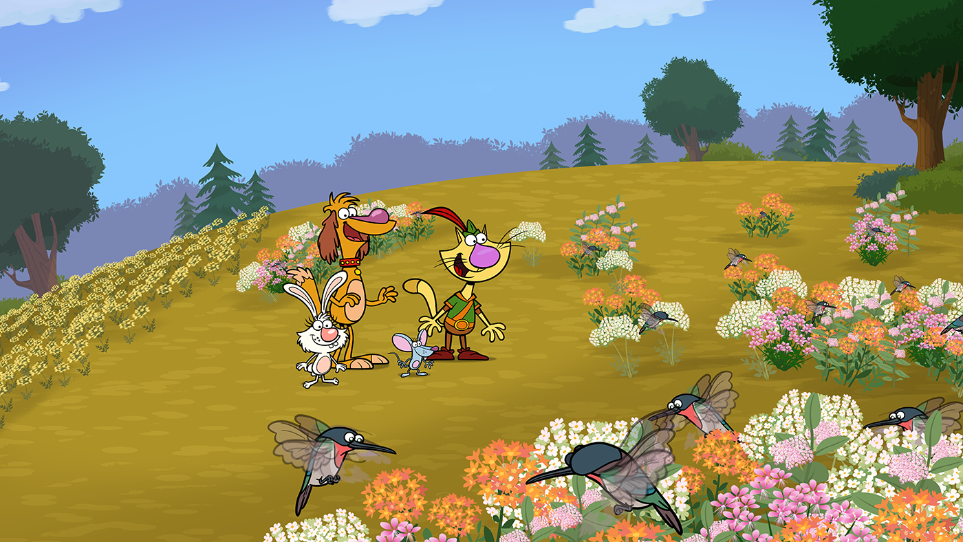 Daisy, Hal, Squeeks, and Nature Cat. Image: Courtesy of Spiffy Pictures