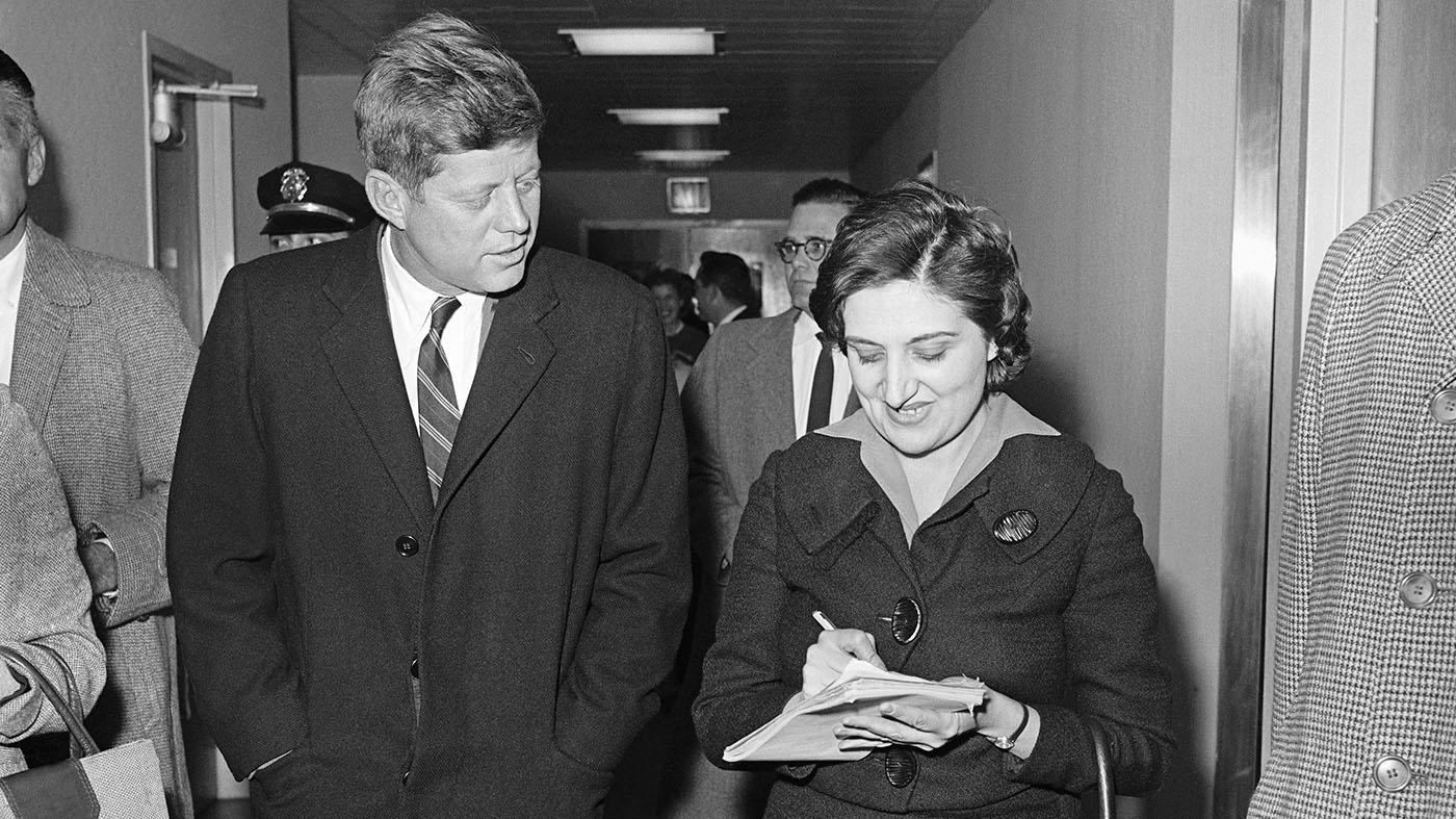 Arab American Journalist Helen Thomas with John F. Kennedy