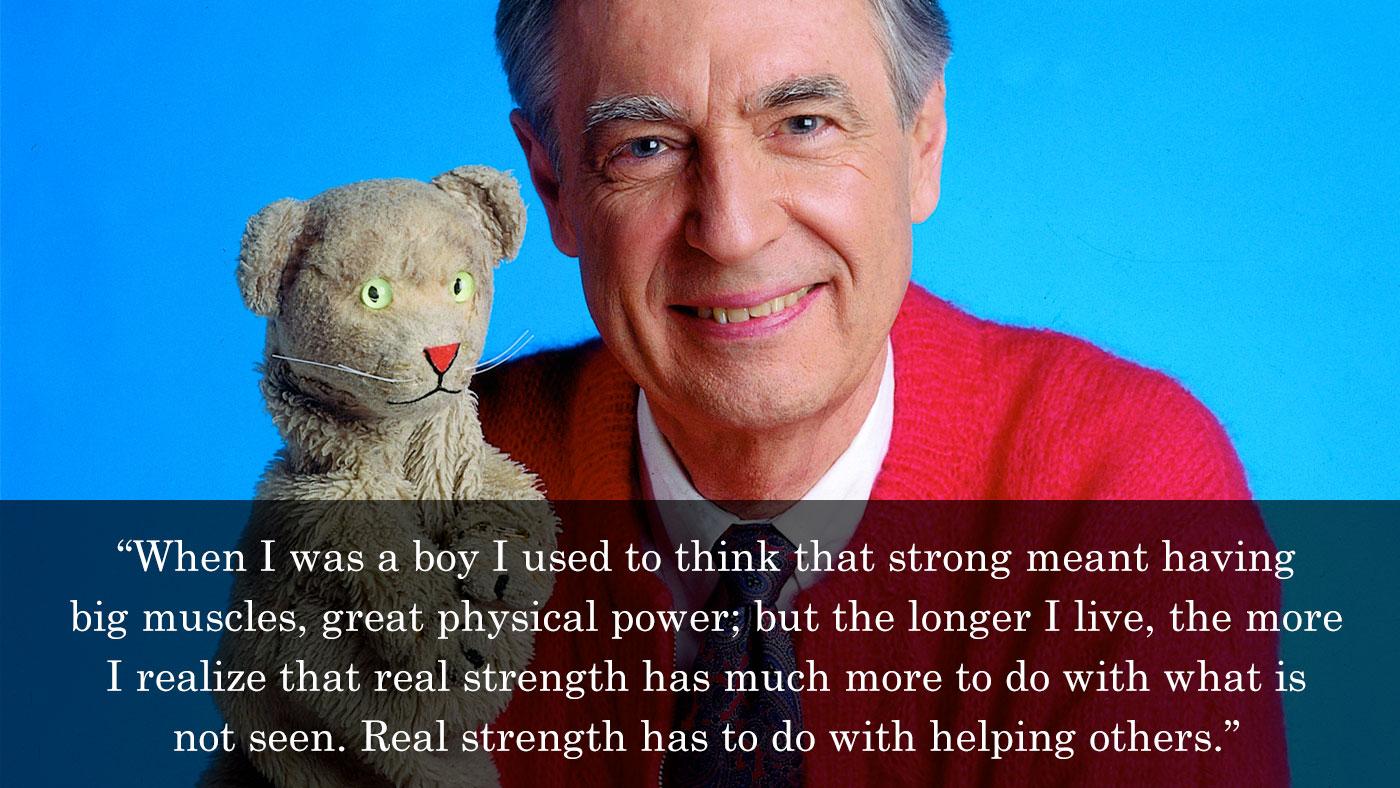 Mister Rogers with Daniel Striped Tiger