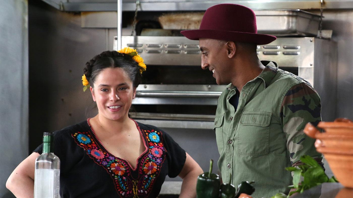 Marcus Samuelsson meets Chicago chef Diana Dávila at her restaurant Mi Tocaya Antojería in 'No Passport Required.' Photo: Christine Carreira