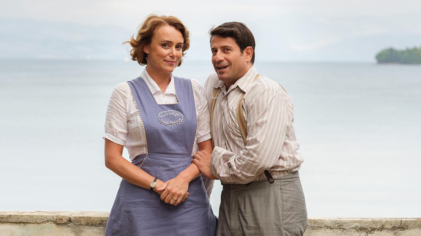 Louisa and Spyros in the final season of the Durrells in Corfu. Photo: Sid Gentle Films 2019