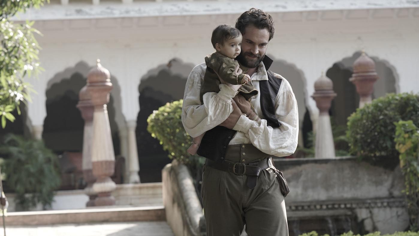 John and his son August in 'Beecham House.' Photo: Masterpiece