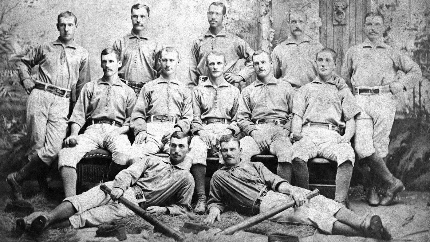 The 1884 Toledo Blue Stockings, with Moses Fleetwood Walker in the center top row. Photo: Wikimedia Commons