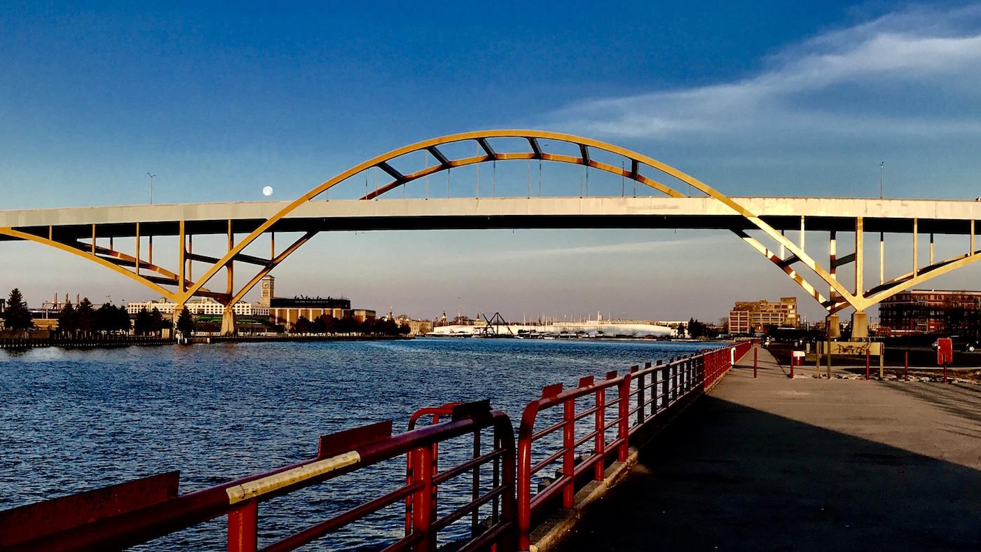 The Daniel Hoan Memorial Bridge in Milwaukee