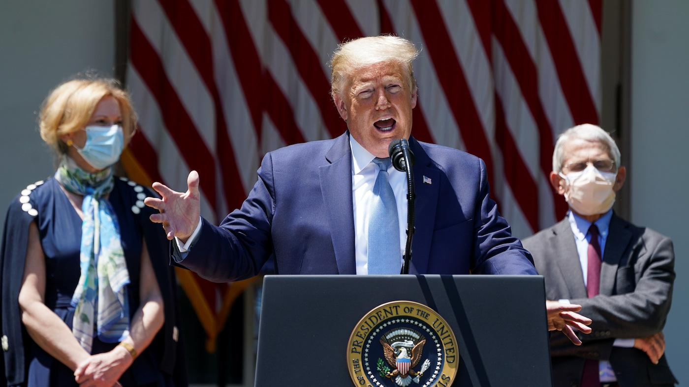 President Trump holds coronavirus response event in the Rose Garden at the White House in Washington. May 15, 2020.Photo: Kevin Lamarque/REUTERS