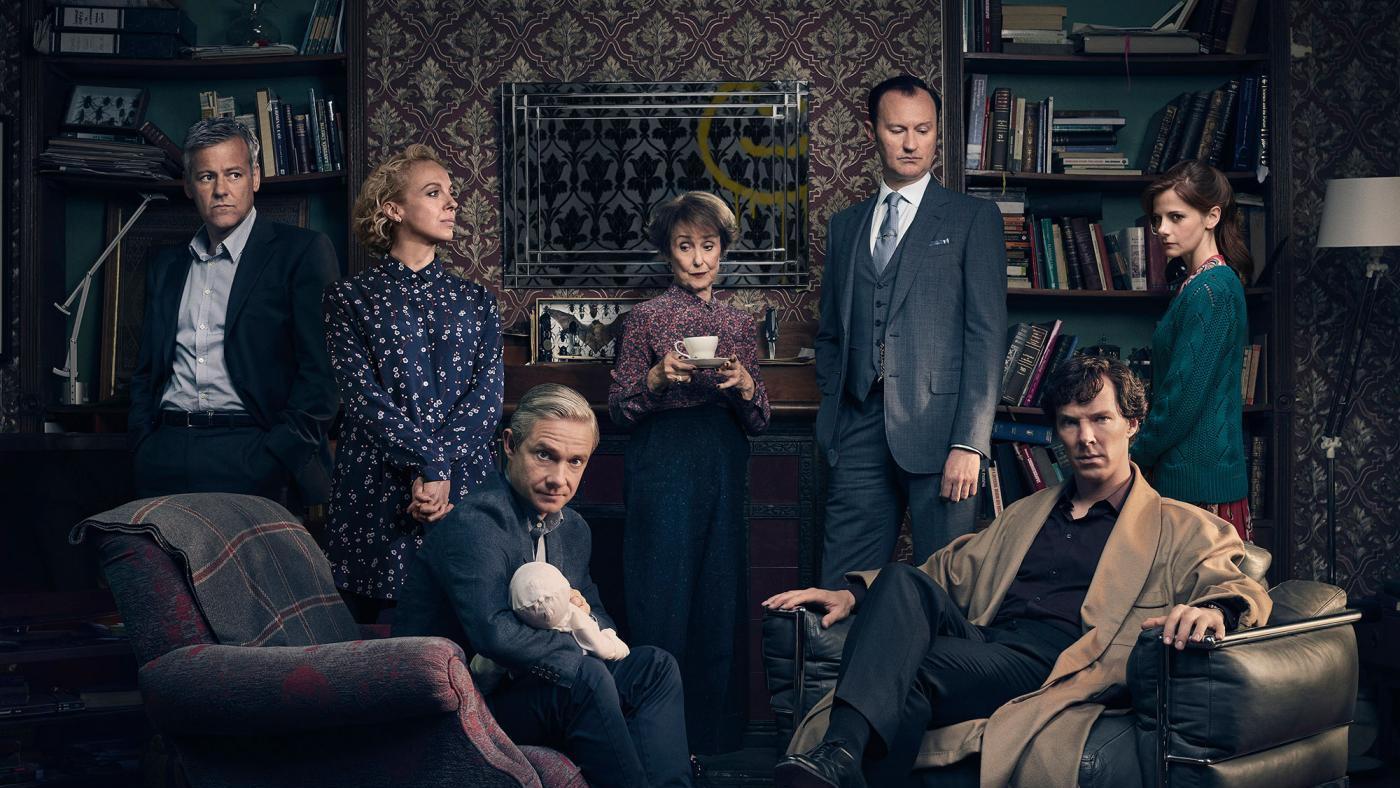 The cast of the final season of 'Sherlock.' Photo: Todd Antony/Hartswood Films 2016 for MASTERPIECE