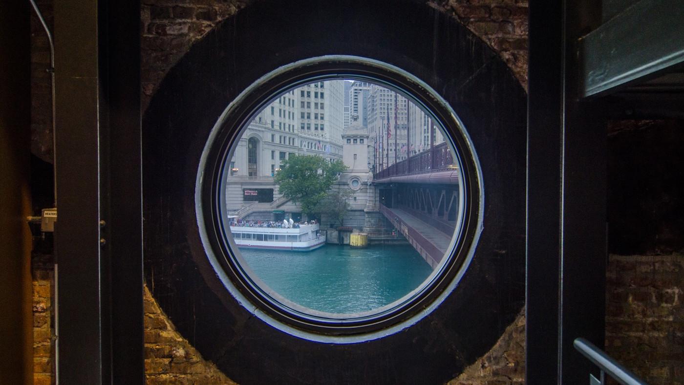 The view out a window from the McCormick Bridgehouse. Photo: Eric Allix Rogers