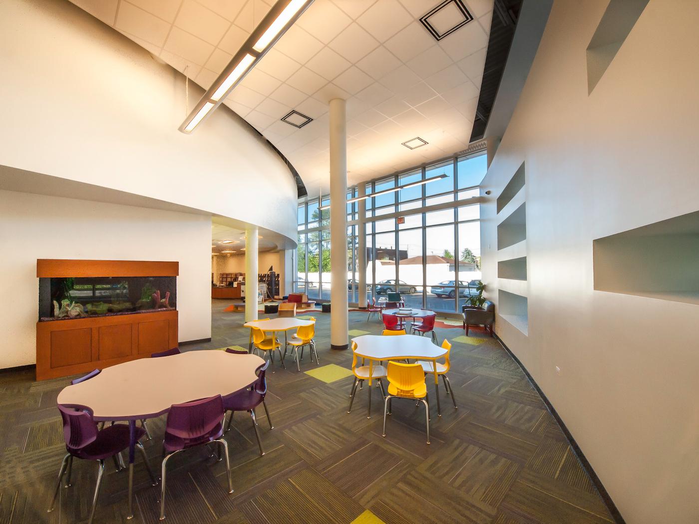 The interior of the Harvey Public Library. Photo: Lee Bey