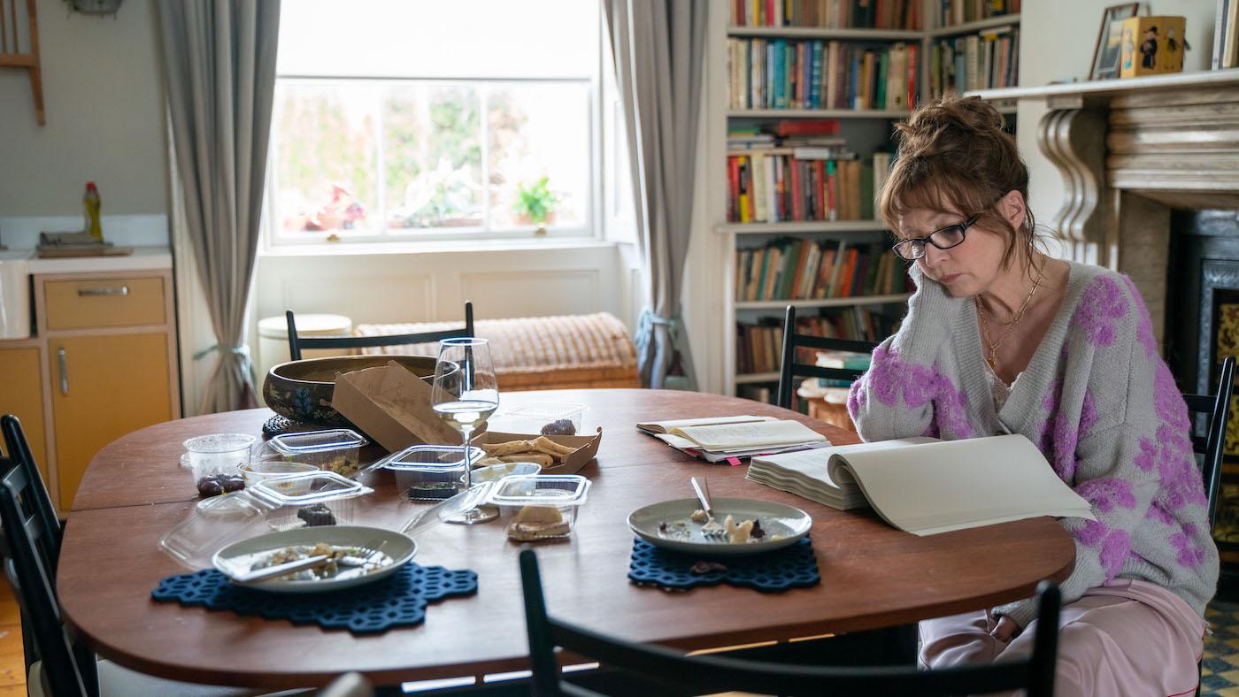 Lesley Manville as book editor Susan Ryeland in 'Magpie Murders.'