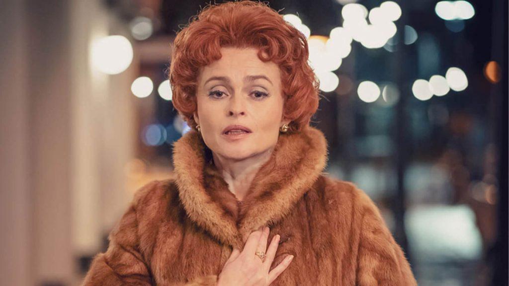 Helena Bonham Carter as Nolly Gordon in a fur coat