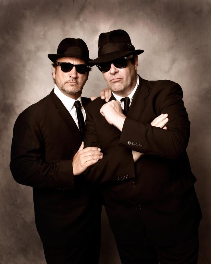Jim Belushi and Dan Akroyd of The Blues Brothers.