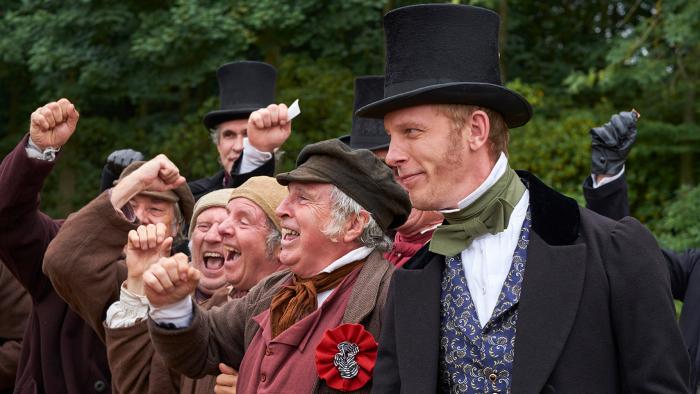 Lord Palmerston (Laurence Fox) in Victoria. Photo: Justin Slee/ITV Plc for MASTERPIECE