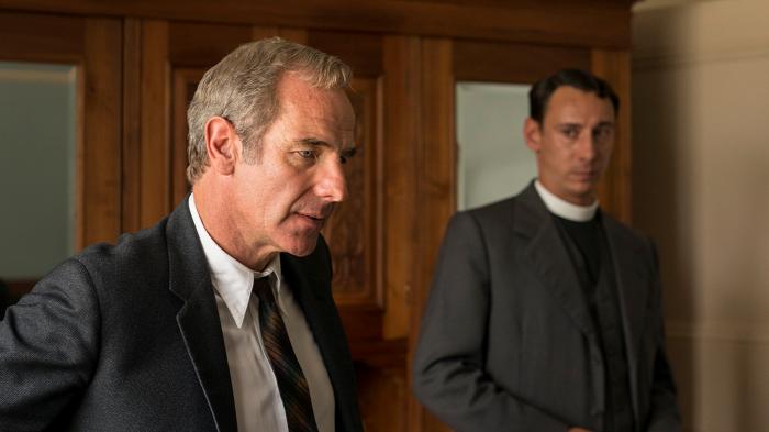 Geordie and Leonard in Grantchester. Photo: Kudos and MASTERPIECE