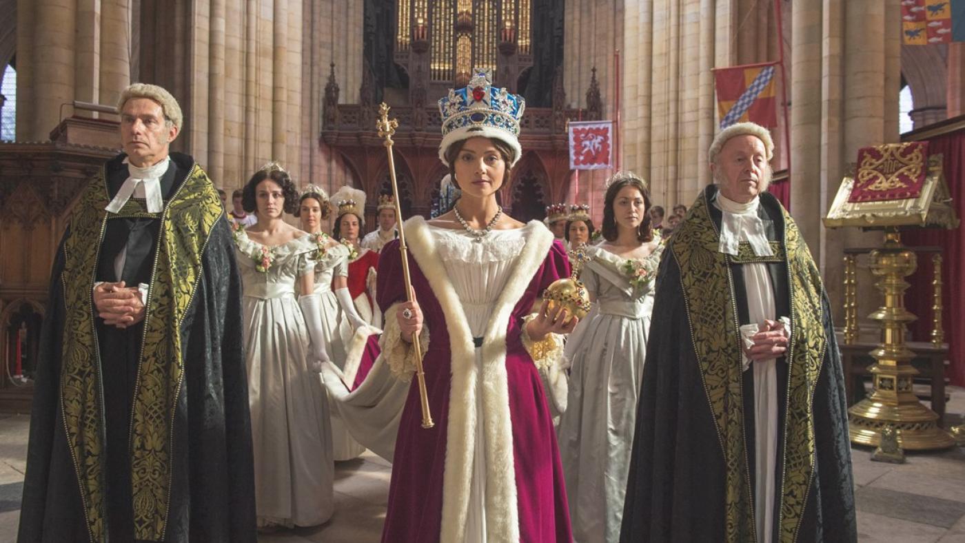 Jenna Coleman is both fiery and regal as Queen Victoria. (ITV Plc)