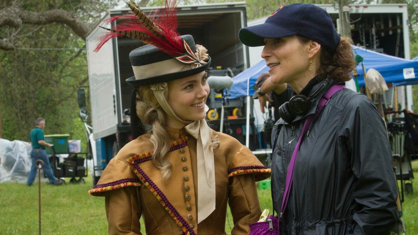 Actress AnnaSophia Robb (Alice Green) with Co-Creator and Executive Producer Lisa Q. Wolfinger. (Courtesy of PBS/Erik Heinila)