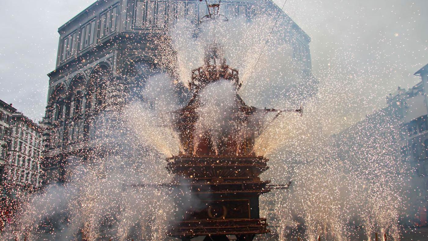 Scoppio Del Carro, or Explosion of the Cart, an Easter tradition in Florence.